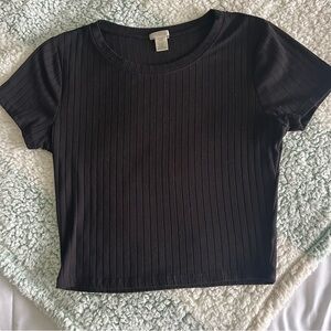 Bozzolo Black Crop Top
